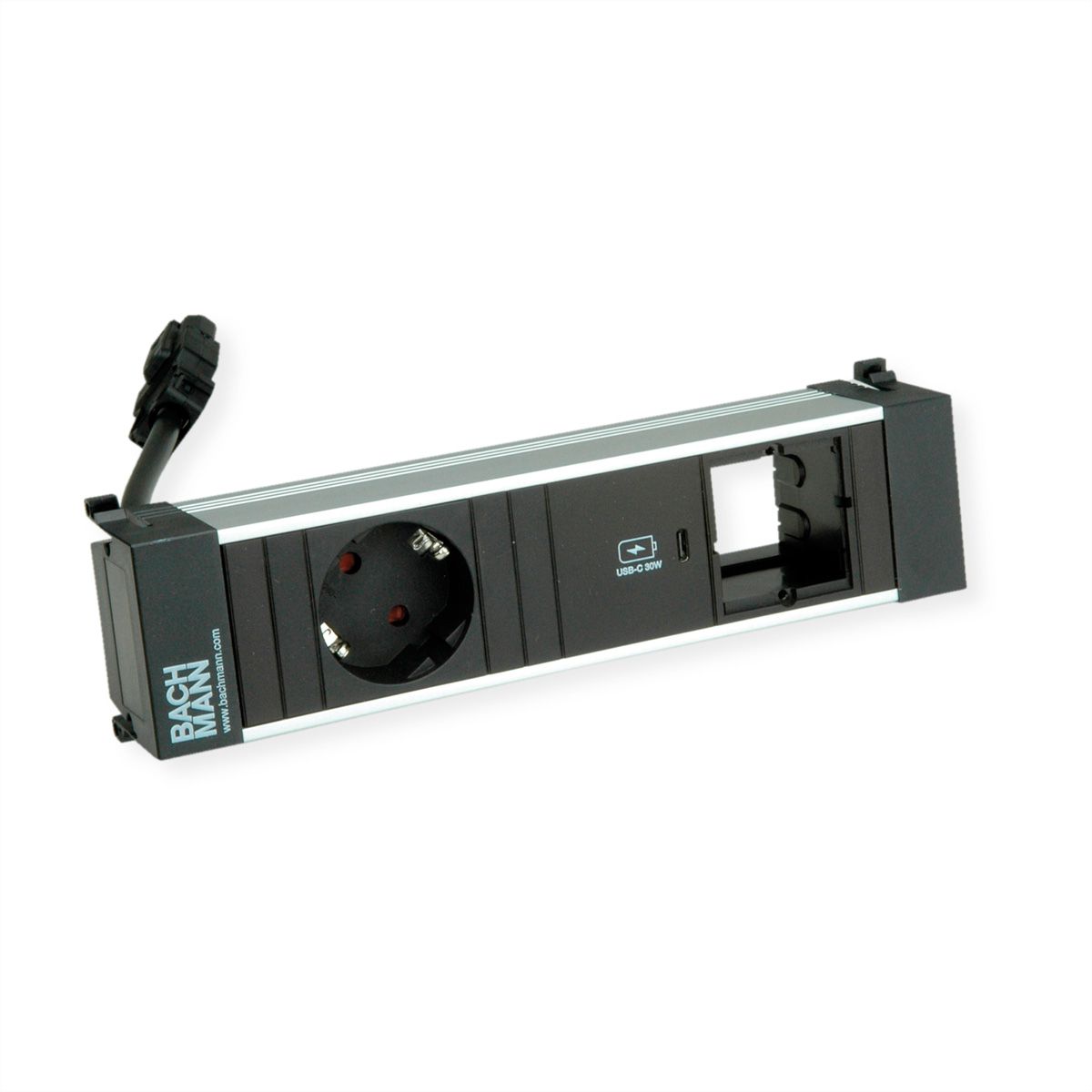 BACHMANN POWER FRAME 1xCEE7/3, 1xUSB C 30W 1xCM 0.2m GST18