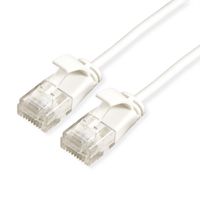 ROLINE UTP Data Center Patchkabel Cat.6A (Class EA), LSOH, extra dun, wit, 0,15 m