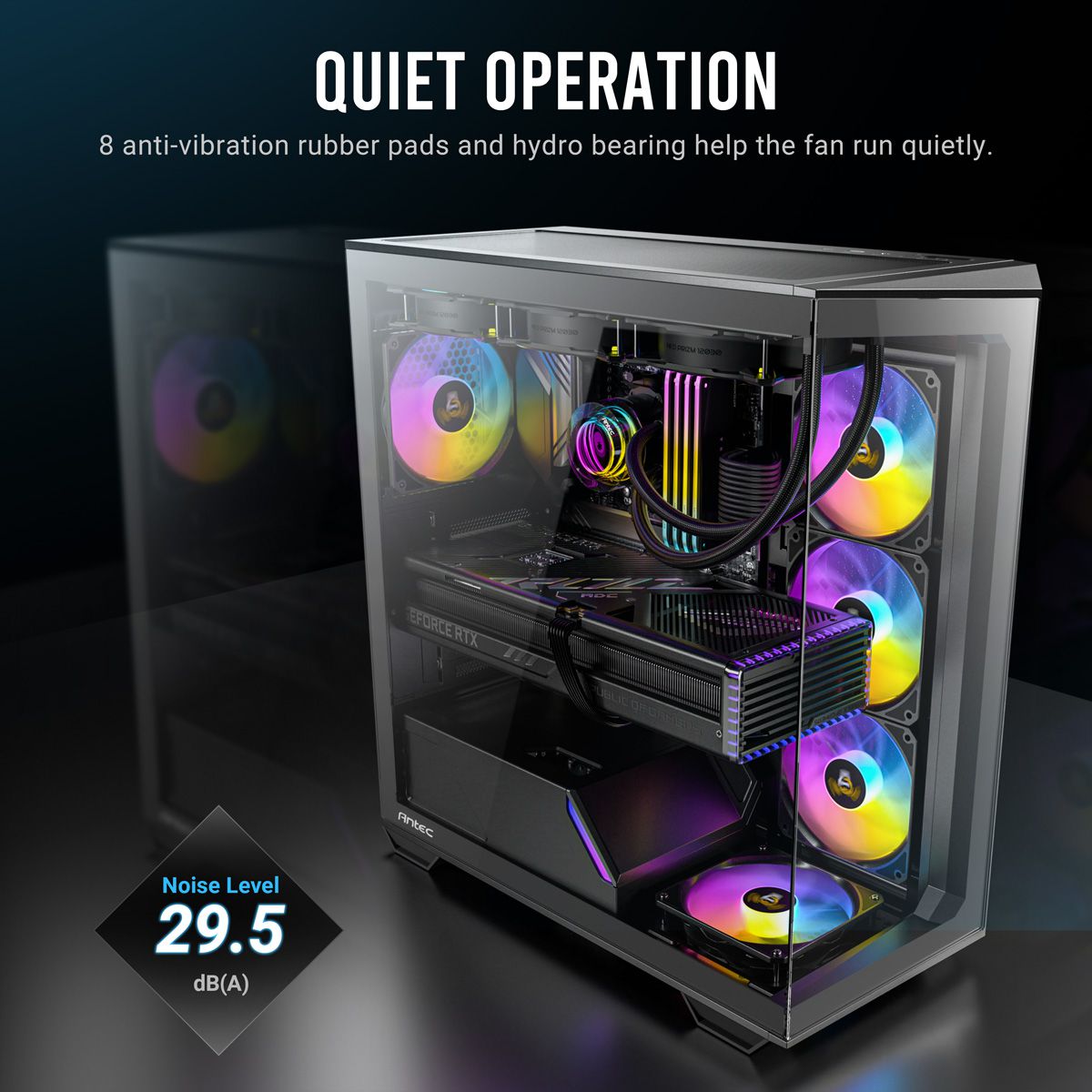 ANTEC P12R PWM ARGB REVERSE Fan PC Case Fan, black