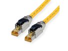 ROLINE S/FTP Patch Cord Cat.8 (Class I), solid, LSOH, yellow, 1 m