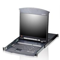 ATEN KL1508AN KVM-Switch, 48cm TFT, VGA, PS/2-USB over Kat 5, 8-Poorts, UK-Layout