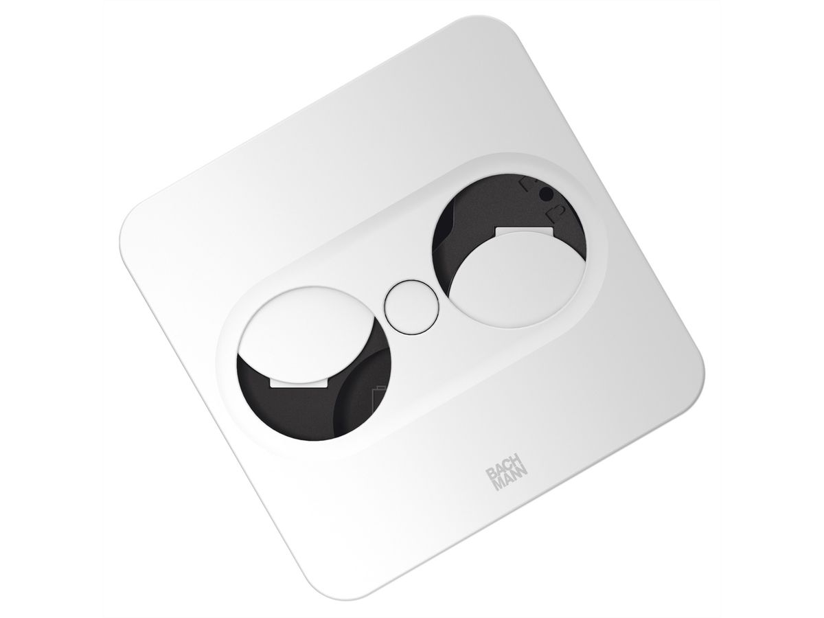 BACHMANN TWIST2 1xCH 1xUSB A/C 22W, L=0,2m RAL9010 30GE eckig