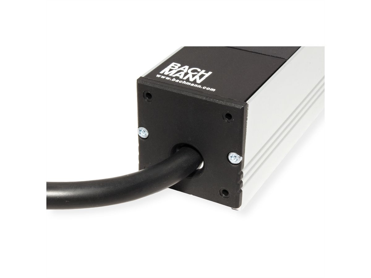 BACHMANN IT PDU ALU 1U 24x C13 3x C19 plug CEE L+N+PE 16A blue