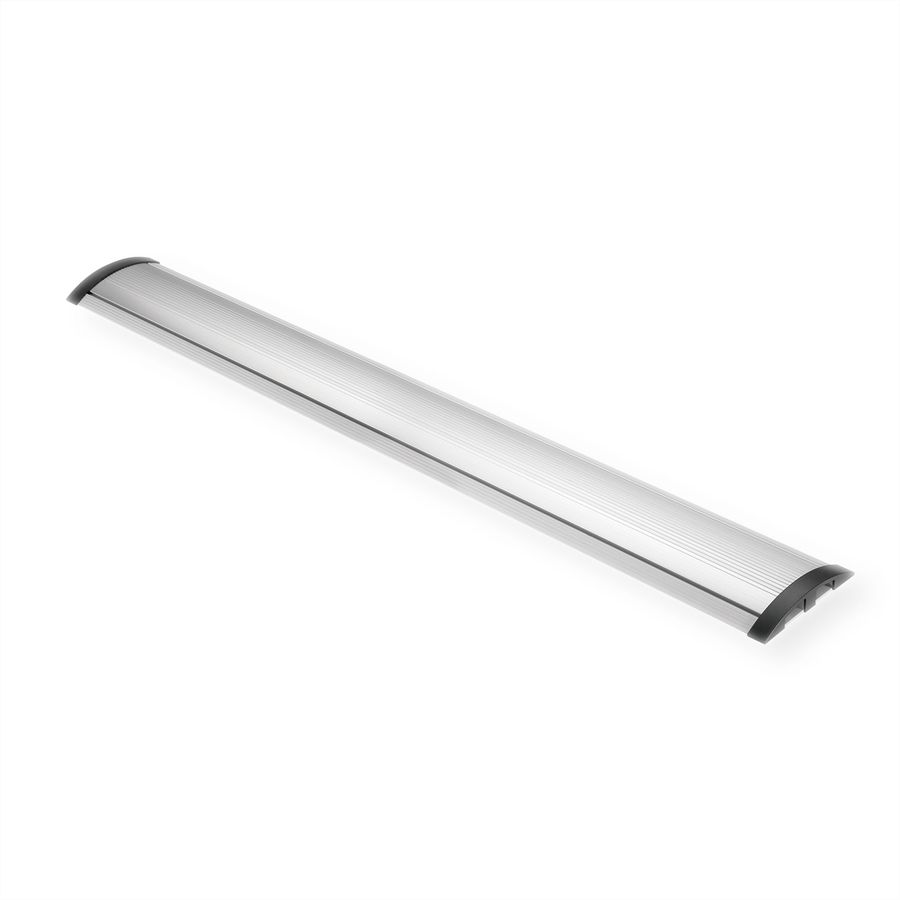 ROLINE 2-Channel Aluminum Floor Cable Cover, 139 x 22 mm, silver, 1.1 m