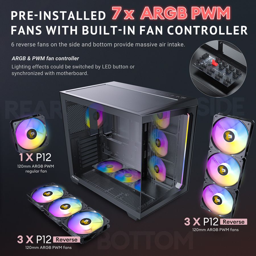 ANTEC Constellation C5 ARGB PC case Midi Tower ATX, black