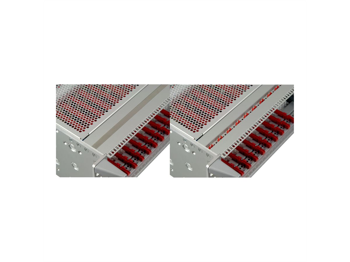 SCHROFF horizontale rail perforatie afdekstrip