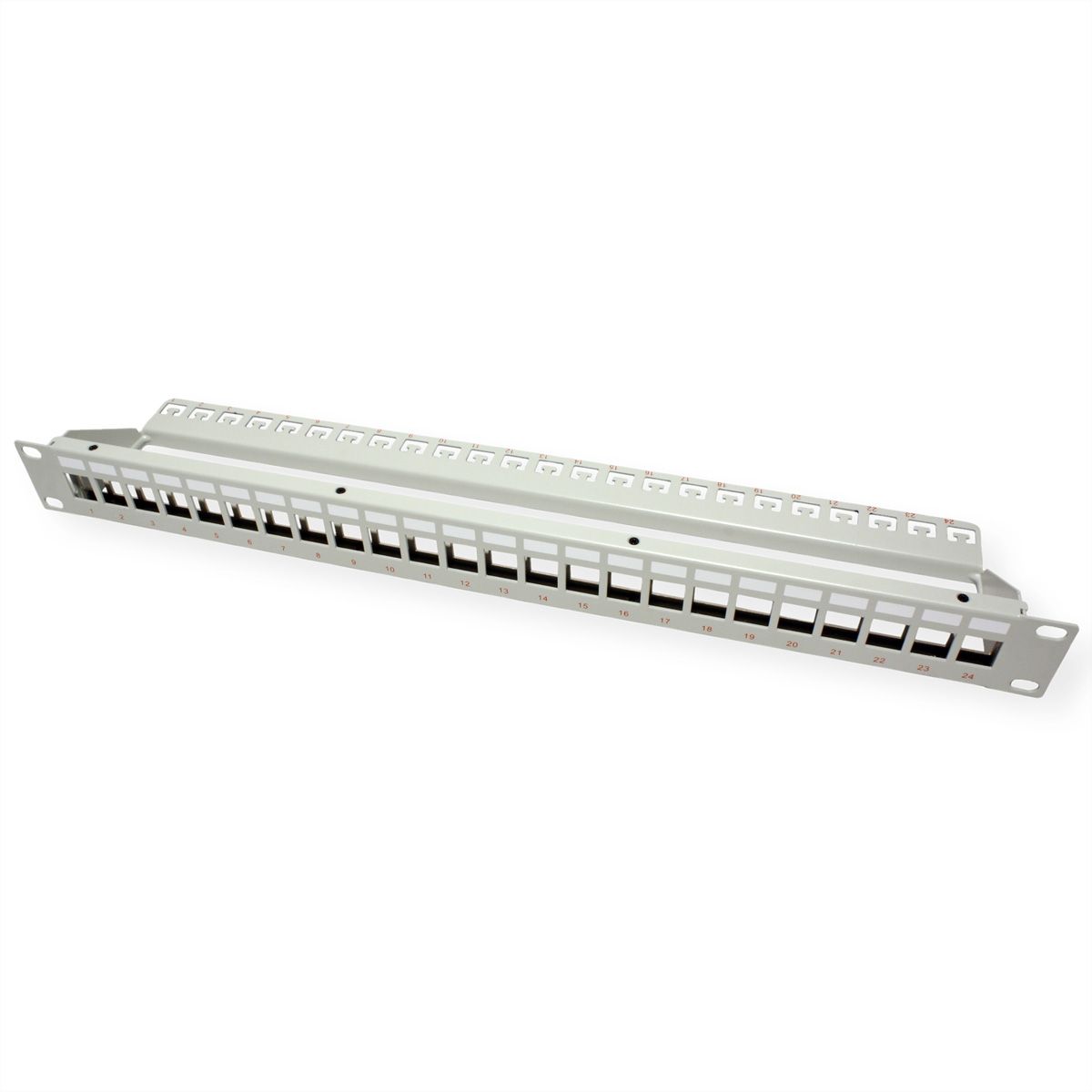 ROLINE Keystone 19'' Module frame, 24 Ports, shielded, grey