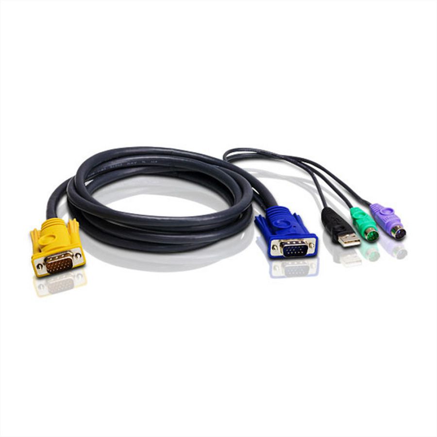 ATEN 2L-5302UP PS/2 VGA-aansluitkabel, zwart, 1,8 m