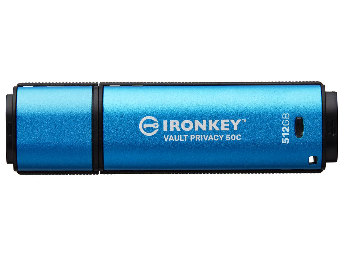 Kingston Technology IronKey 512GB USB-C Vault Privacy 50C AES-256 Encrypted, FIPS 197