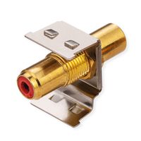 ROLINE RCA keystone-koppeling, Metaal, rood
