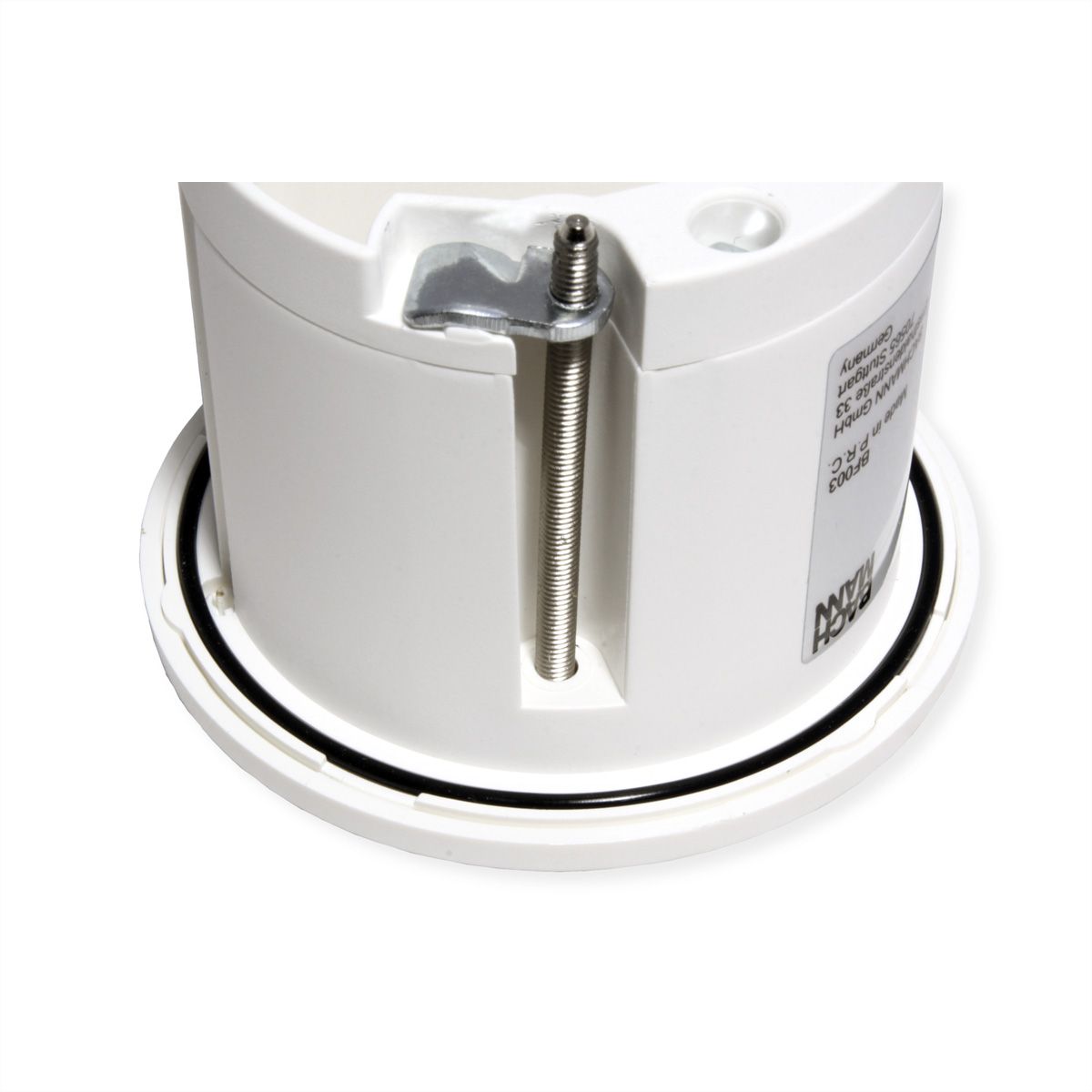 BACHMANN PIX 1xCM RAL9010 Decorative ring in stainless steel look