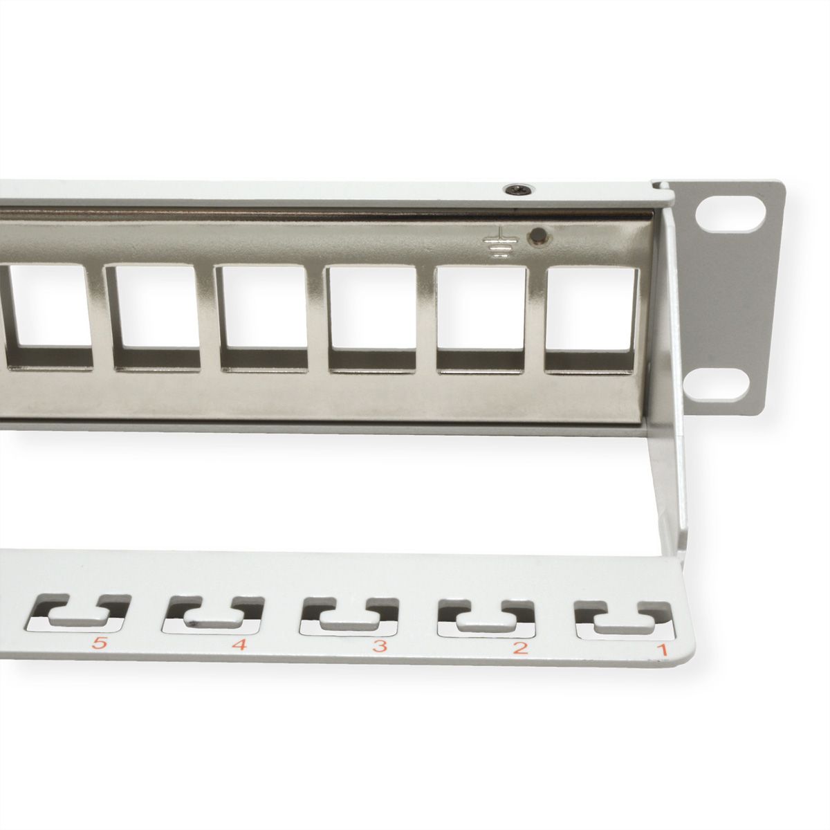 ROLINE Keystone 19'' Module frame, 24 Ports, shielded, grey