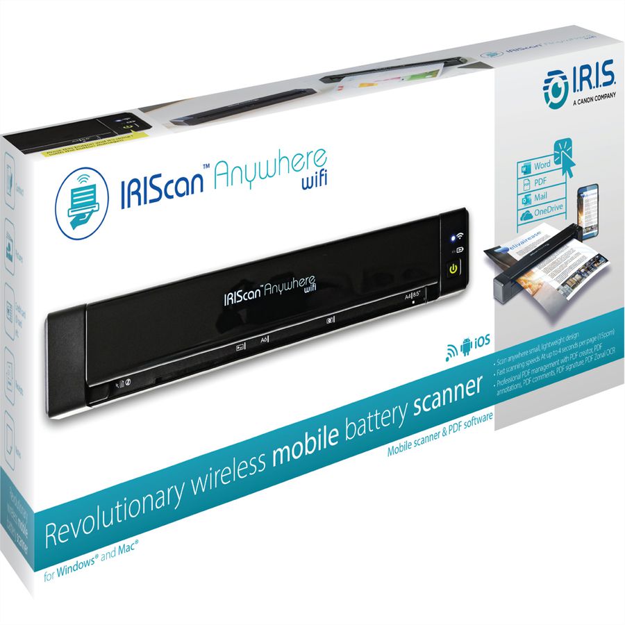 IRIScan Anywhere 6 WIFI Simplex 15PPM , Mobiele batterijscanner