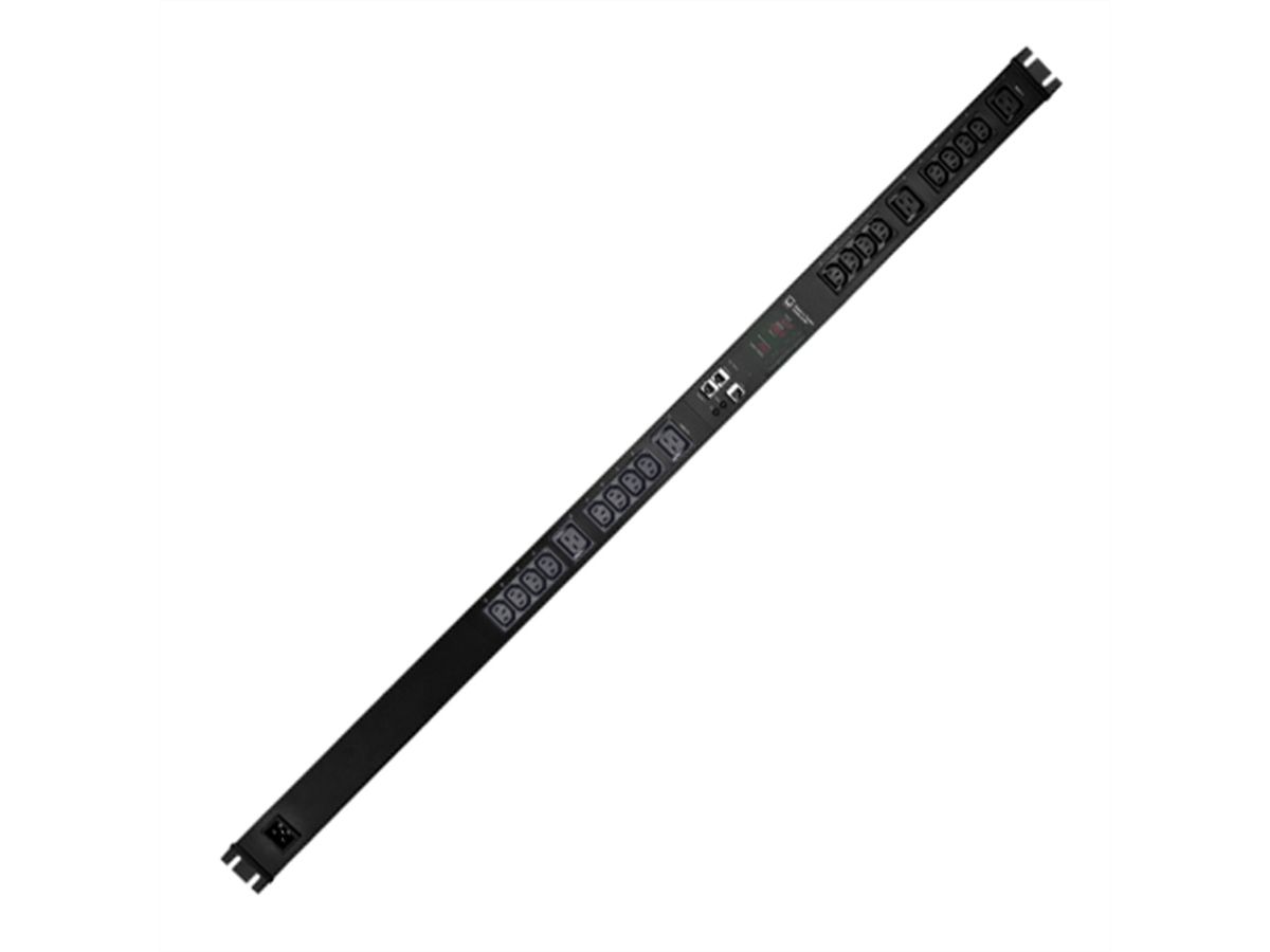 GUDE EPC 87-3300-18 30-fach switched und metered PDU, vertikaler Einbau 0HE, 400V 3x16A, schwarz, 170 cm