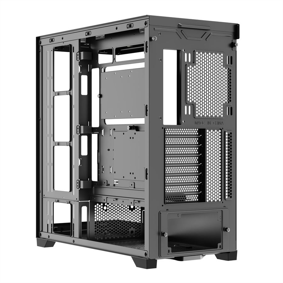 XILENCE Xilent Gleam X818.ARGB Gaming ATX PC-behuizing zwart, RGB ATX Midi Tower