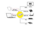 ROLINE USB Type C docking station, 4K HDMI, 2x USB 3.0 / USB 3.2 Gen 1 ports, 1x SD/MicroSD card reader, 1x USB Type C PD (Power Delivery) + Data, 1x Gigabit Ethernet