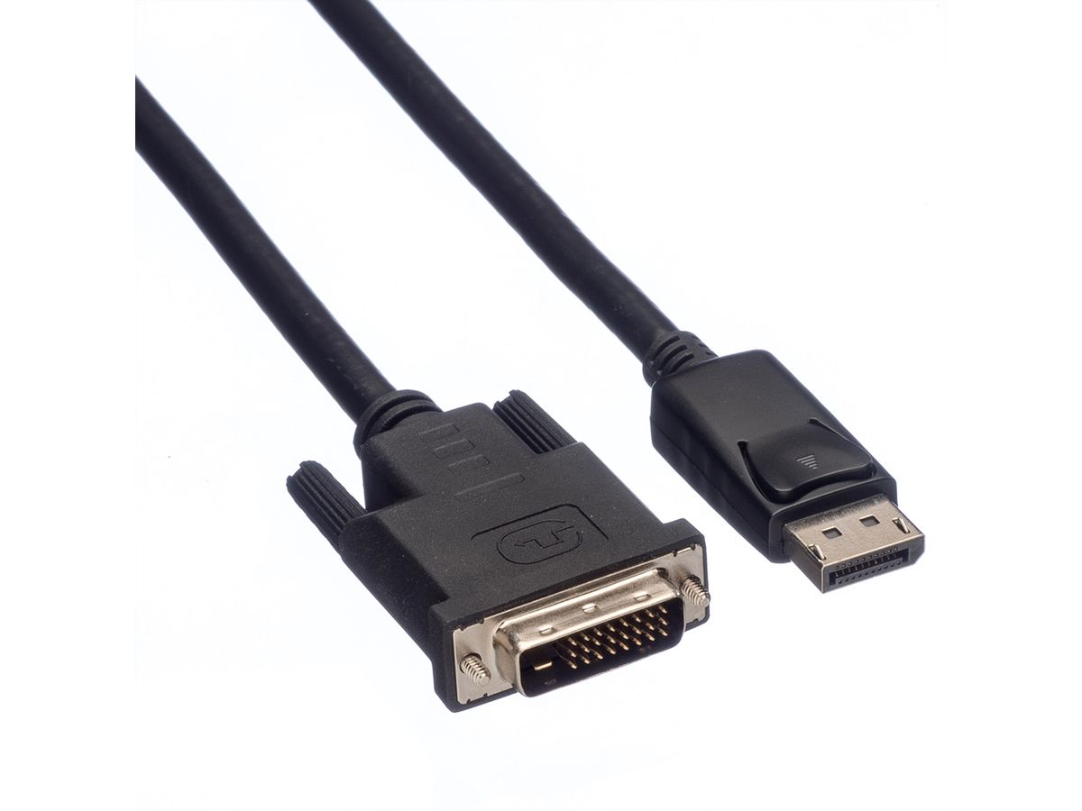 ROLINE DisplayPort Cable, DP-DVI (24+1), LSOH, M/M, black, 2 m