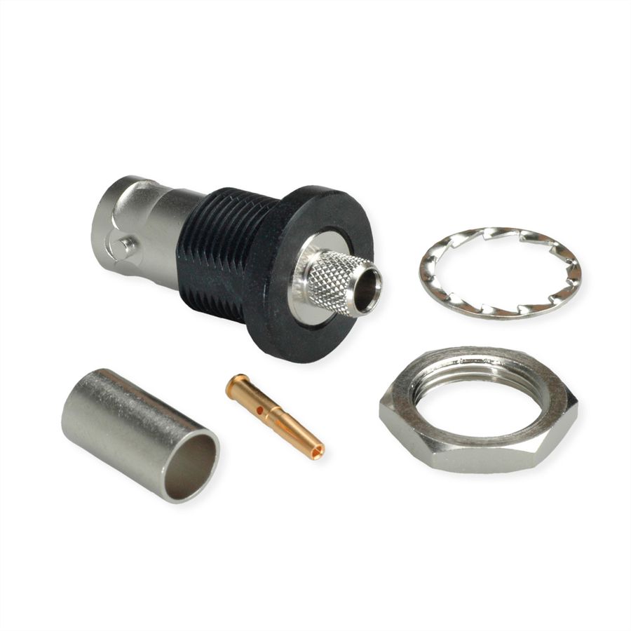 TELEGÄRTNER BNC-Kabeleinbaubuchse 75 Ohm für RG-59B/U, isoliert