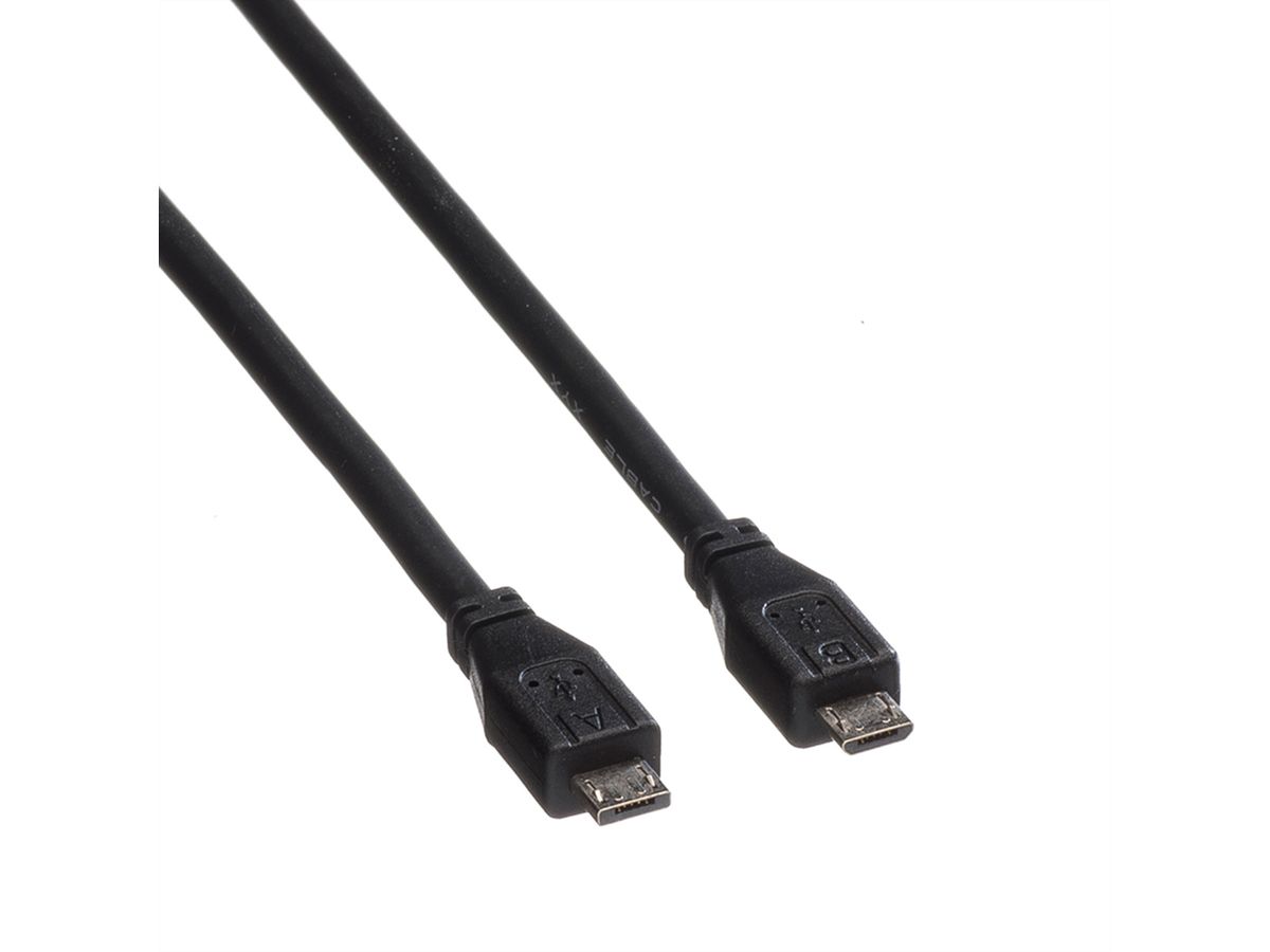 ROLINE USB 2.0 Cable, Micro A - Micro B, M/M, 1.8 m