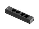 BACHMANN POWER FRAME Medium 2x earthing contact 2x ABD plastic profile, black