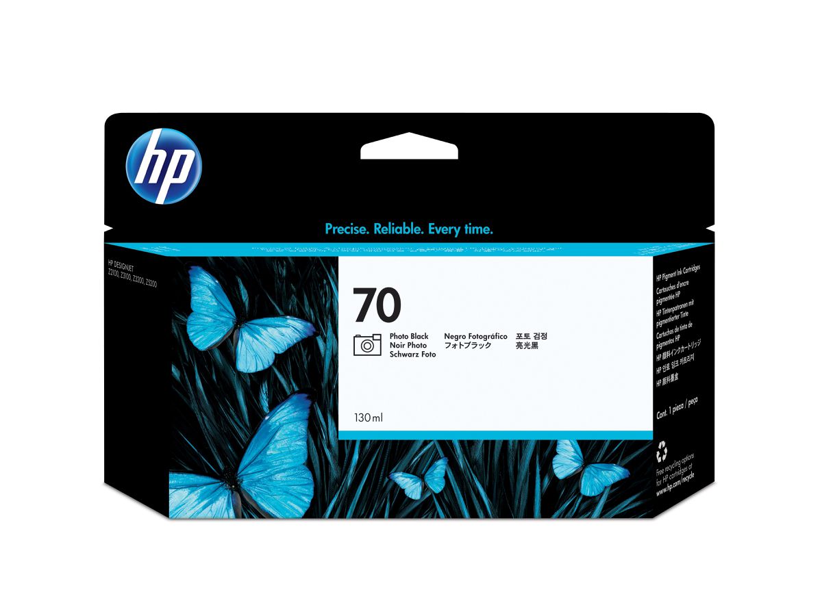 HP 70 130-ml Photo Black DesignJet Ink Cartridge