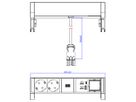BACHMANN DESK2 ALU WHITE 2xCEE7/3 1xCM 1xUSB A/C 22W 0.2m GST18