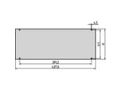 SCHROFF Inpac voorpaneel, 2 HE, 2,5 mm, Al, geanodiseerd, onbehandelde randen