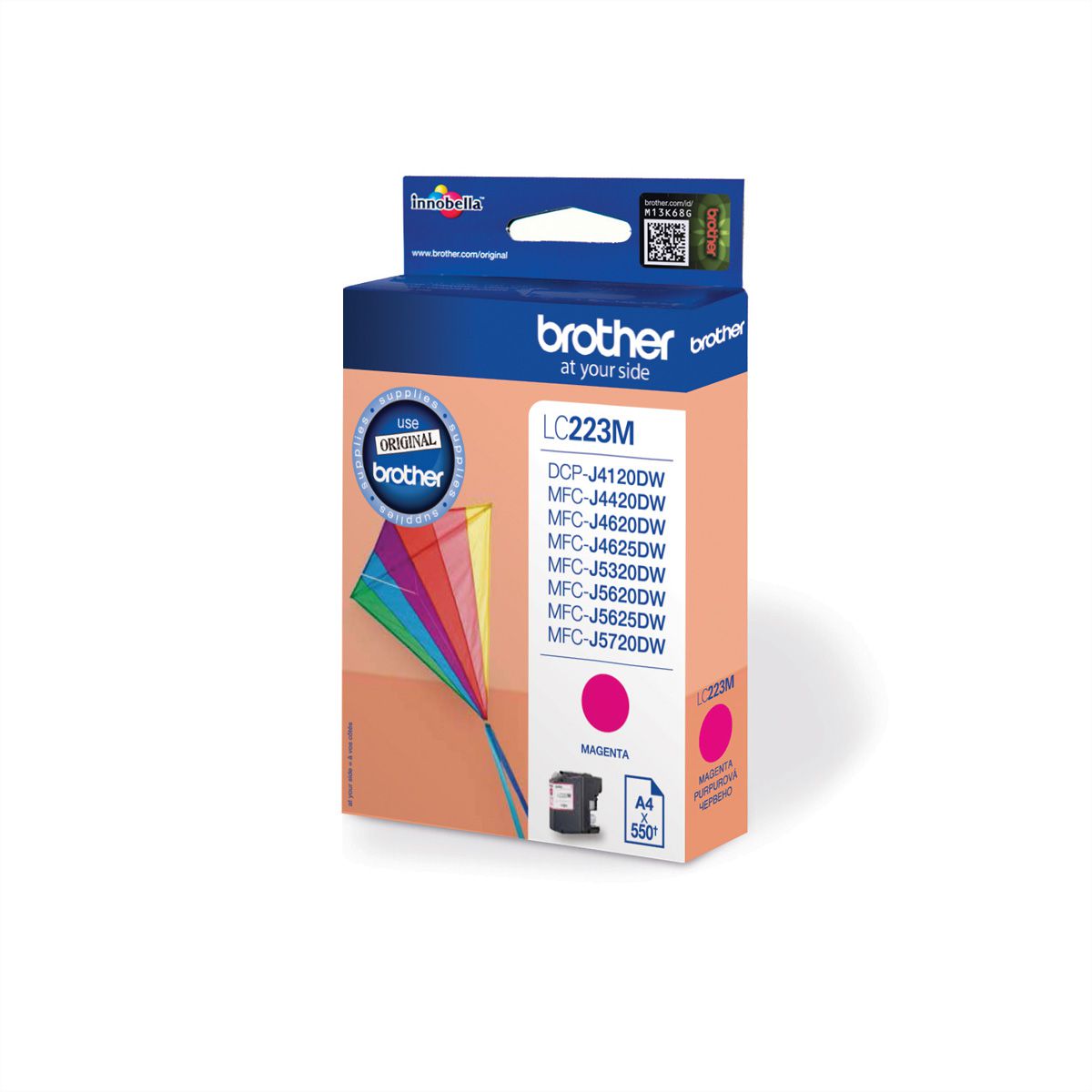 LC-223M, BROTHER Tintenpatrone, magenta für ca. 550 Seiten, Für z. B. BROTHER MFC-J4620DW, MFC-J4625DW, MFC-J5320DW, MFC-J5620DW