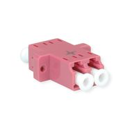 TELEGÄRTNER  LC/APC Duplex adaptor, multimode, cramic sleeve, plastic housing, violet, Z77