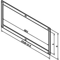 SCHROFF front frame, unshielded, for horizontal card removal - FRONT FRAME 3U 54HP