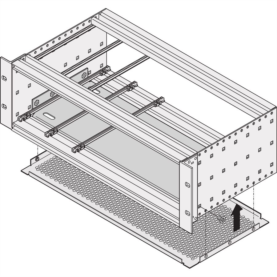 SCHROFF EuropacPRO montageplaat voor gebruik met afdekplaat, 42 HP, 160 mm planklengte