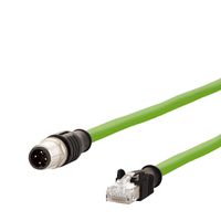 METZ CONNECT Verbindungsleitung M12 ST-RJ45 ST, 4-polig D-kodiert RJ45, 1 m