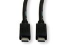 ROLINE USB 3.2 Gen 2 kabel, met PD (Power Delivery) 20V5A, Emark, C-C, M/M, zwart, 1 m