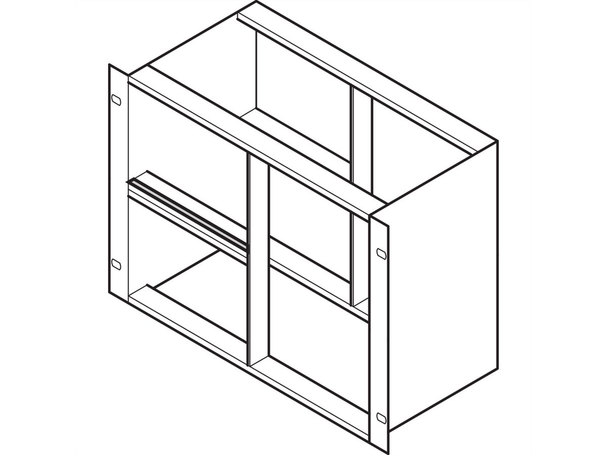 SCHROFF EMC-afschermingskit, tussen horizontale rails, roestvrij staal, 42 pk