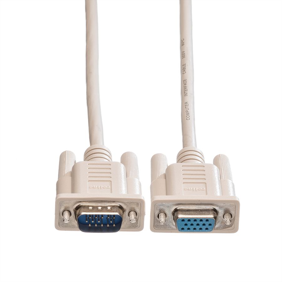ROLINE VGA Cable, HD15, F/M, 3 m