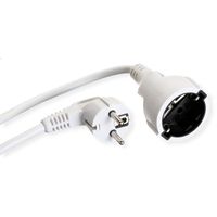 BACHMANN earthing contact extension cable, 230VAC, white, 7.5 m