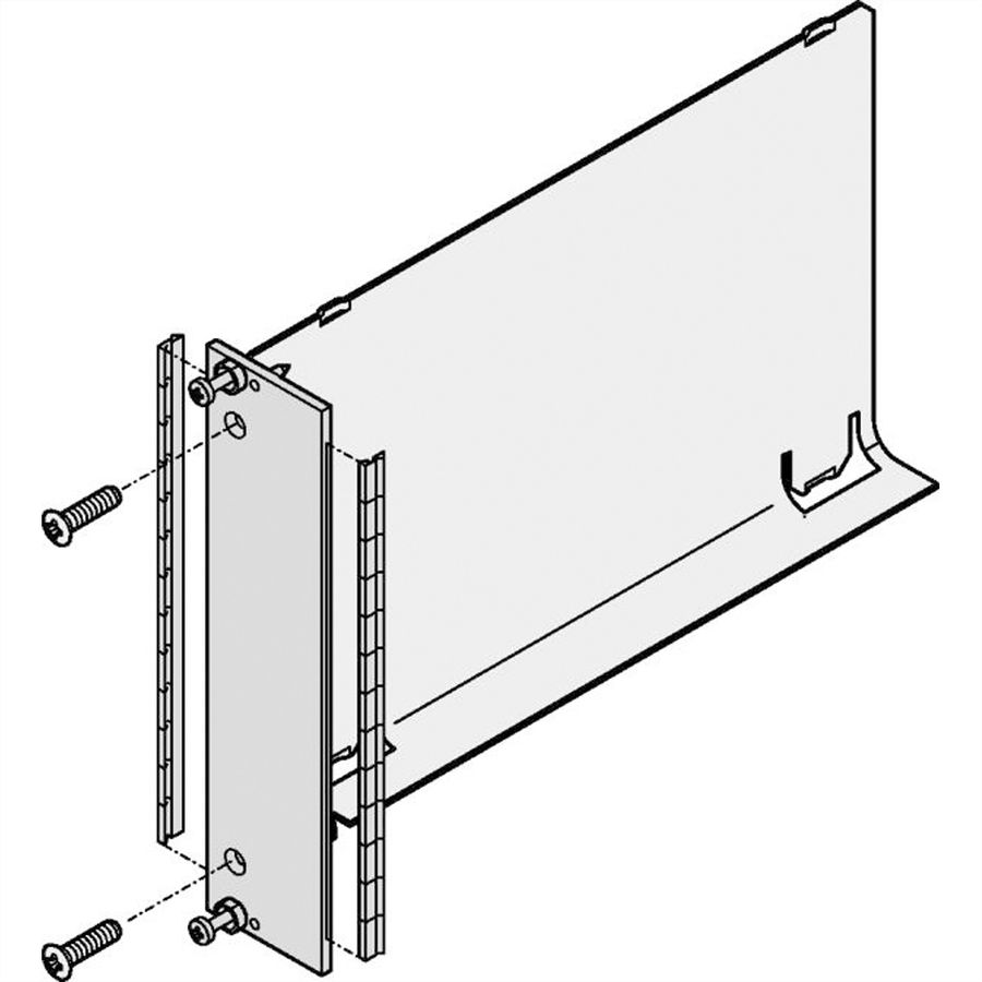 SCHROFF Air Baffle, Front Panel, Refrofit Shielding, Steel, 3 U, 4 HP, 220 mm