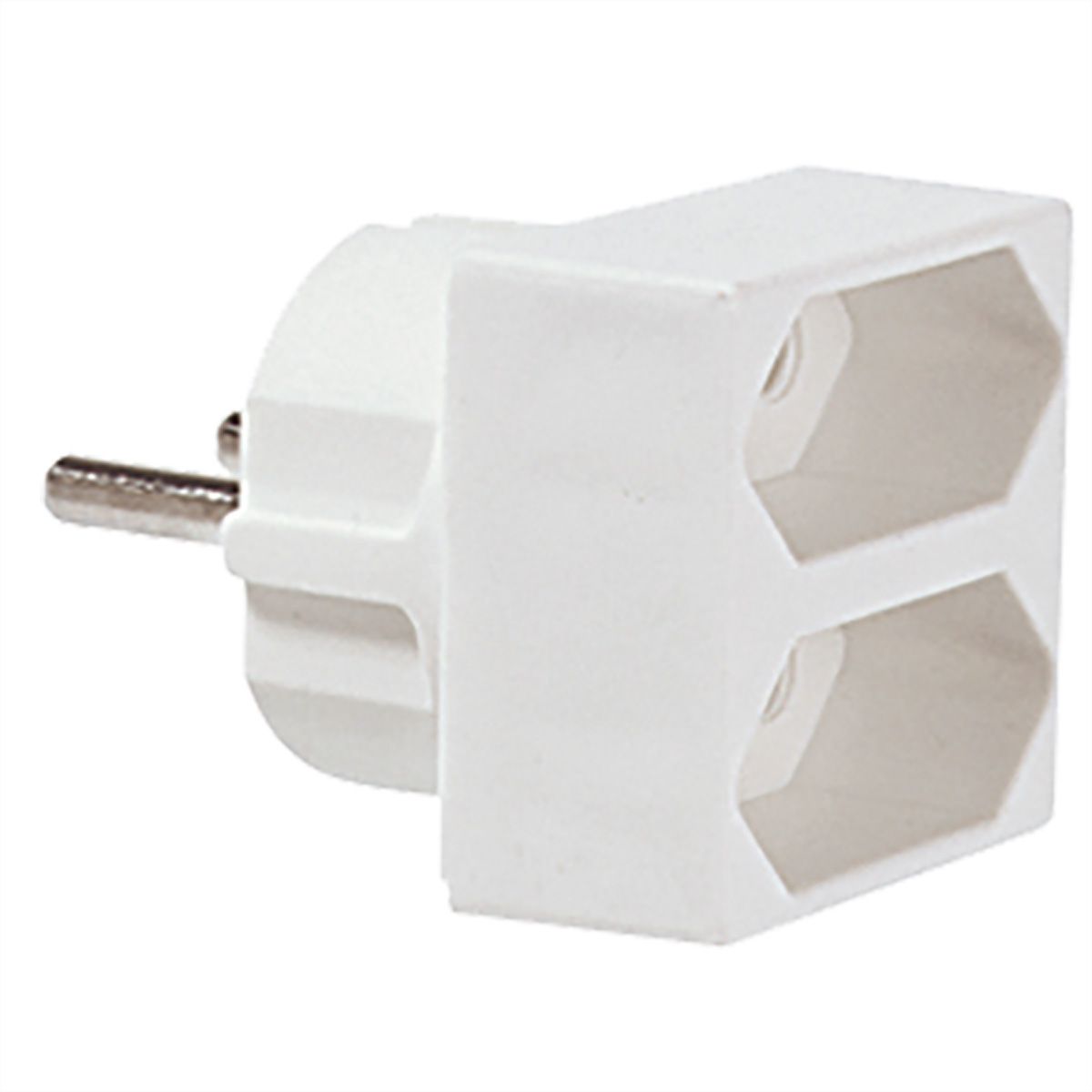 BACHMANN Euro double plug, 1x earthing contact plug, 2x Euro socket