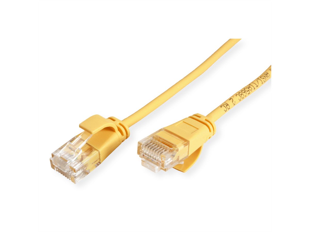 ROLINE UTP Data Center Patch Cord Cat.6A (Class EA), LSOH, Slim, yellow, 0.3 m