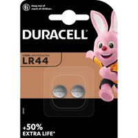 DURACELL knoopcel LR44, verpakking van 2