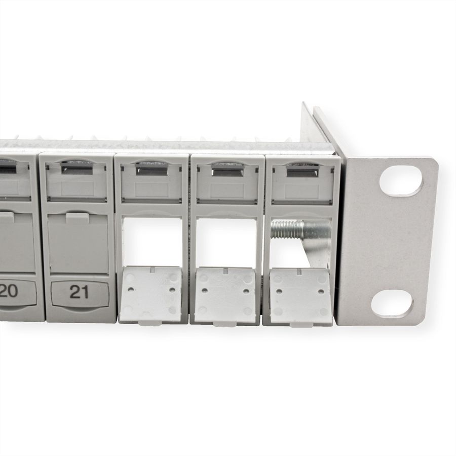 METZ CONNECT 19" Paneel 1HE Moduledrager leeg voor 24 modules (E-DAT of C6A)