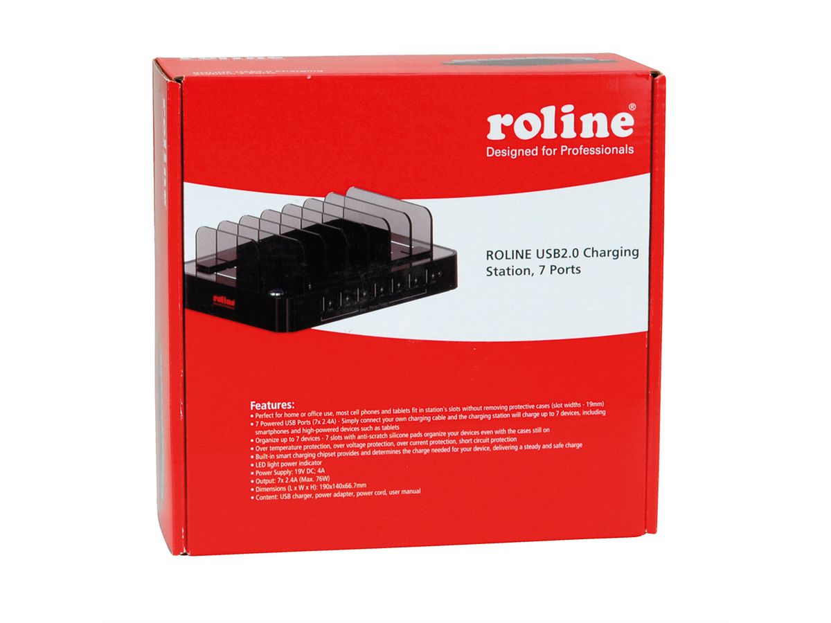 ROLINE USB laadstation, 7 poorten