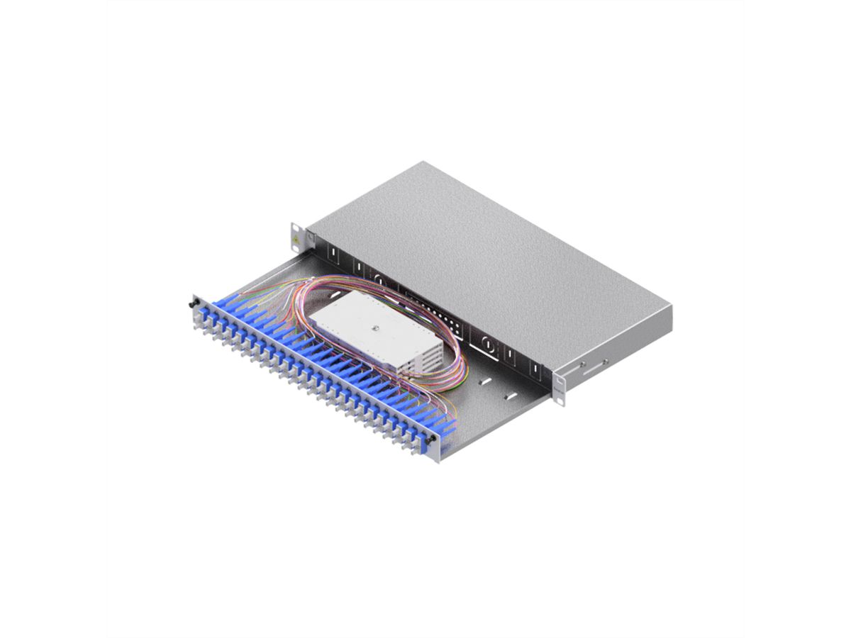 FO Splice Housing, Grade C 19" 1U, 24 Ports, 24x SC-Duplex, OS2