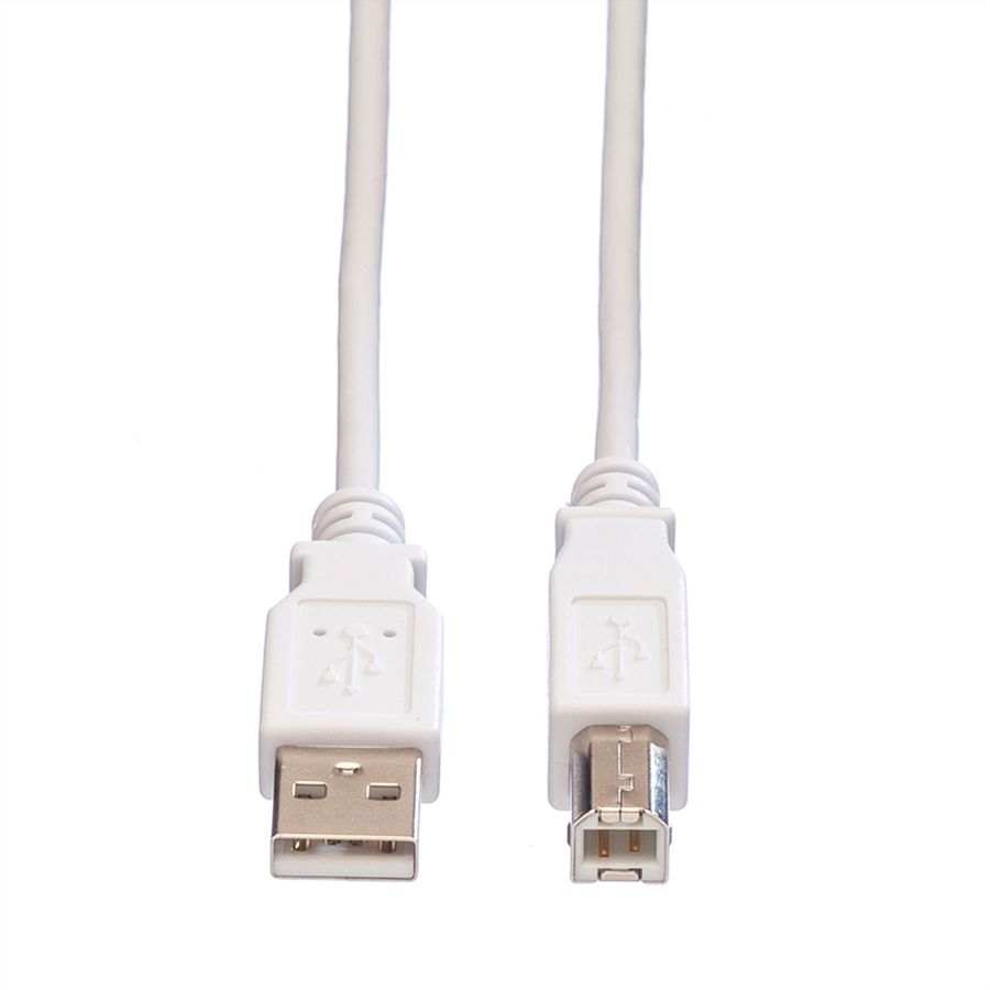 VALUE USB 2.0 Cable, A - B, M/M, white, 4.5 m