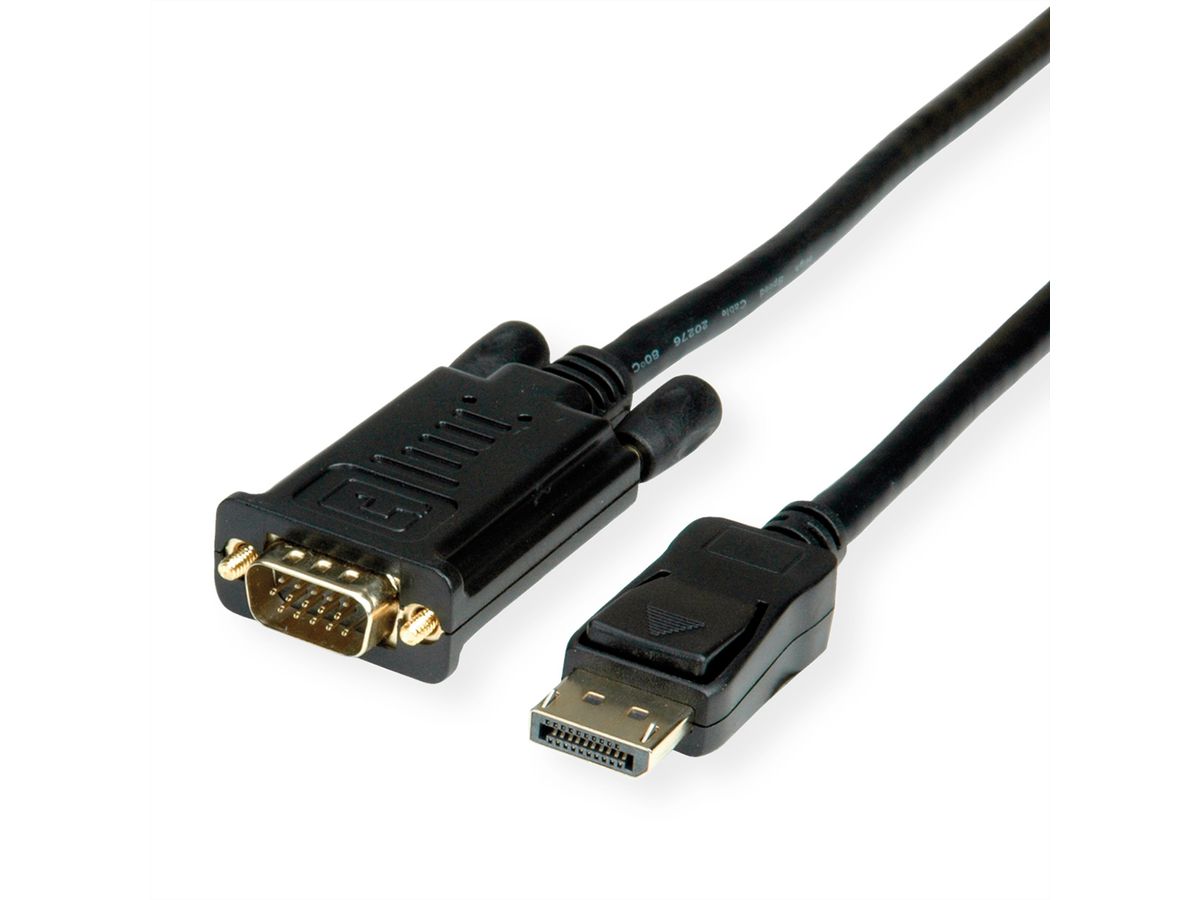 VALUE Cable DisplayPort - VGA, M / M, zwart, 5 m