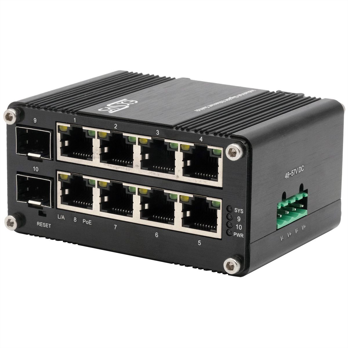 EXSYS EX-62035MPoE-SFP-8+2 industriële Gigabit SFP PoE+ miniswitch Web Managed