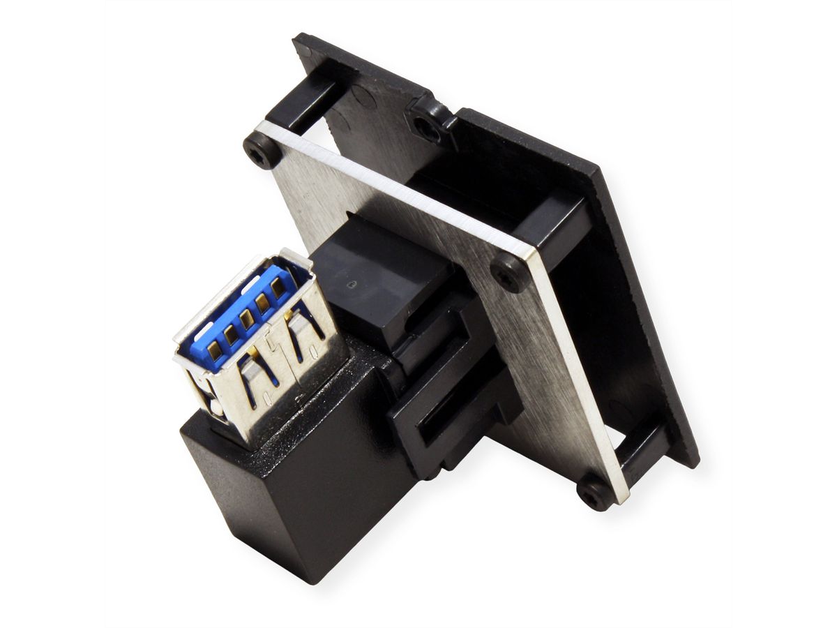 BACHMANN Frame 1xUSB 3.0, 90° uitgang zijkant