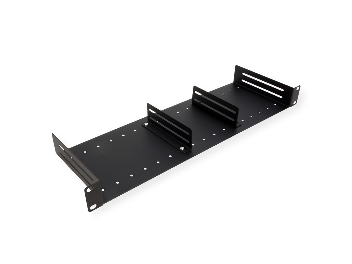 VALUE 19” plank met 2 verstelbare verdelers, 1 HE, zwart
