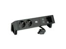 BACHMANN DESK2 2xbeschermend contact USB A&C, USB Lader 22W 1xABD 0,2m GST18 zwart