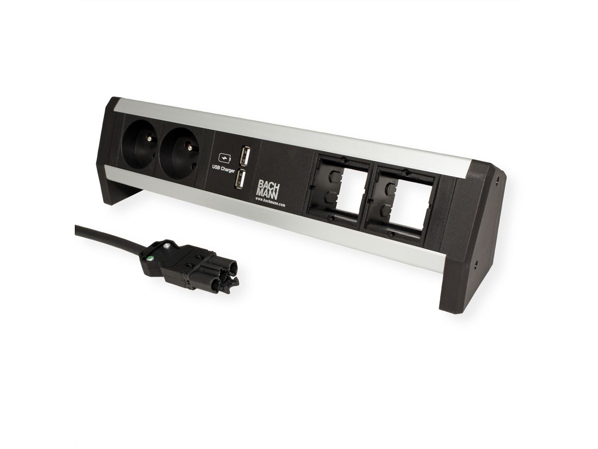 BACHMANN DESK 2xUTE 1xUSB Double Charger 2xType A